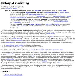 History of marketing
