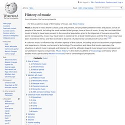 History of music - Wikipedia