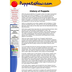 History of Puppets