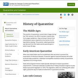 History of Quarantine