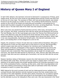 History of Queen Mary I of England