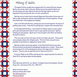 History of Quilts