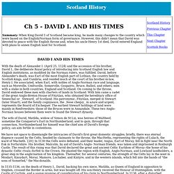 History of Scotland - King David I of Scotland
