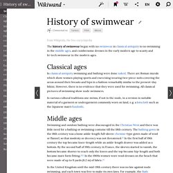 History of swimwear