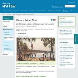 History of Sydney Water