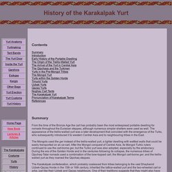 History of the Karakalpak Yurt
