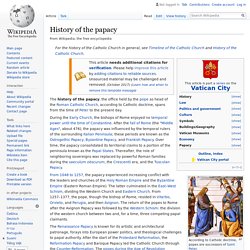 History of the papacy