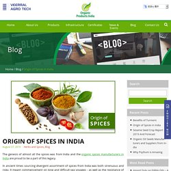 Organic Spices Manufacturers in India