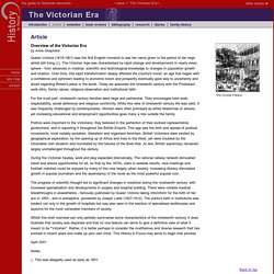 History in Focus: Overview of The Victorian Era (article)