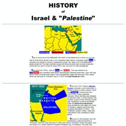 History of Israel and Palestine