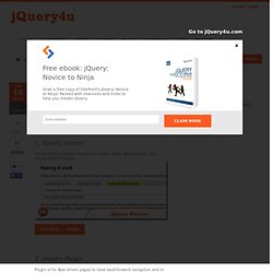 10 jQuery History/Back Button Plugins