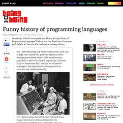Funny history of programming languages