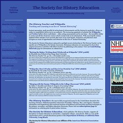 The History Teacher, published by the Society for History Education
