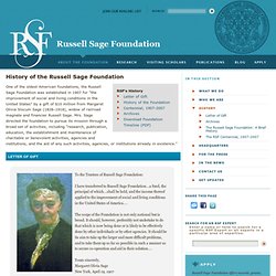 History of the Russell Sage Foundation