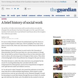 A brief history of social work