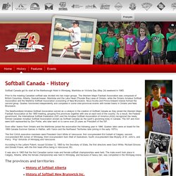 History - Softball Canada