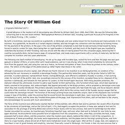 History Of Stereotyping - The Story Of William Ged