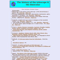 The history of the telescope and the binocular