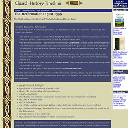 Church History Timeline: 1500-1599 - The Reformation