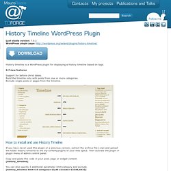 History Timeline - A wordpress plugin for display an history timeline based on tags