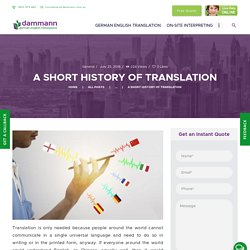 Learn About A Brief History Of Translation