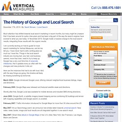 The History of Google and Local Search