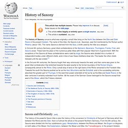History of Saxony