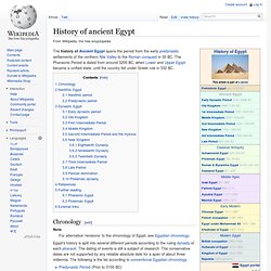 History of ancient Egypt