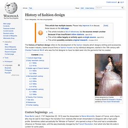 History of fashion design