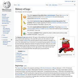 History of Lego