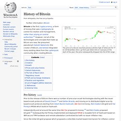 wikipedia, History of Bitcoin