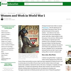 A History of Women and Work in World War 1