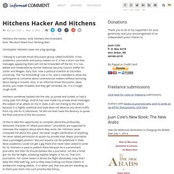 Hitchens Hacker And Hitchens