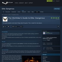 The Hitchhiker's Guide to Elite: Dangerous