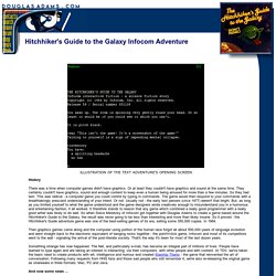 DNA/Hitchhikers Guide to the Galaxy Infocom Adventure