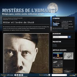 Hitler et l'ordre de thulé - Mystères de l'humanité