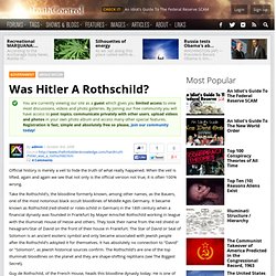 Was Hitler A Rothschild?