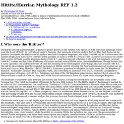 Hittite/Hurrian Mythology
