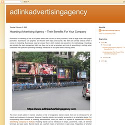 adlinkadvertisingagency: Hoarding Advertising Agency – Their Benefits For Your Company