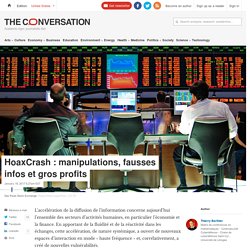 HoaxCrash : manipulations, fausses infos et gros profits