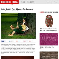 Hairy Hobbit Feet Slippers For Humans