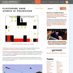 Platformer Game Source in Processing