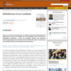 Hobsbawm et ses combats - La vie des idées