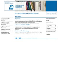 ZHAW - Hochschule-Online-Publikationen