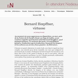 Bernard Hœpffner, virtuose - En attendant Nadeau