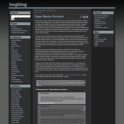 HogBlog - Paper Mache Furniture
