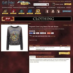 Hogwarts Crest Long Sleeve Tee with Stripes