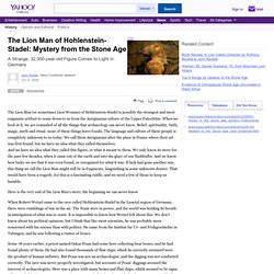 The Lion Man of Hohlenstein-Stadel: Mystery from the Stone Age