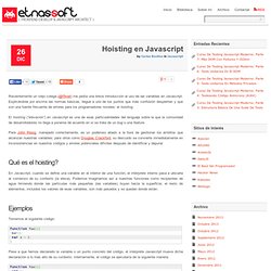 Hoisting en Javascript