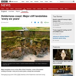 Holderness coast: Major cliff landslides 'every six years'
